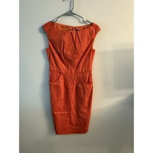 Adrianna Papell Sheath Dress Women's Size 4 Sleeveless Knee Length Linen‎ Blend